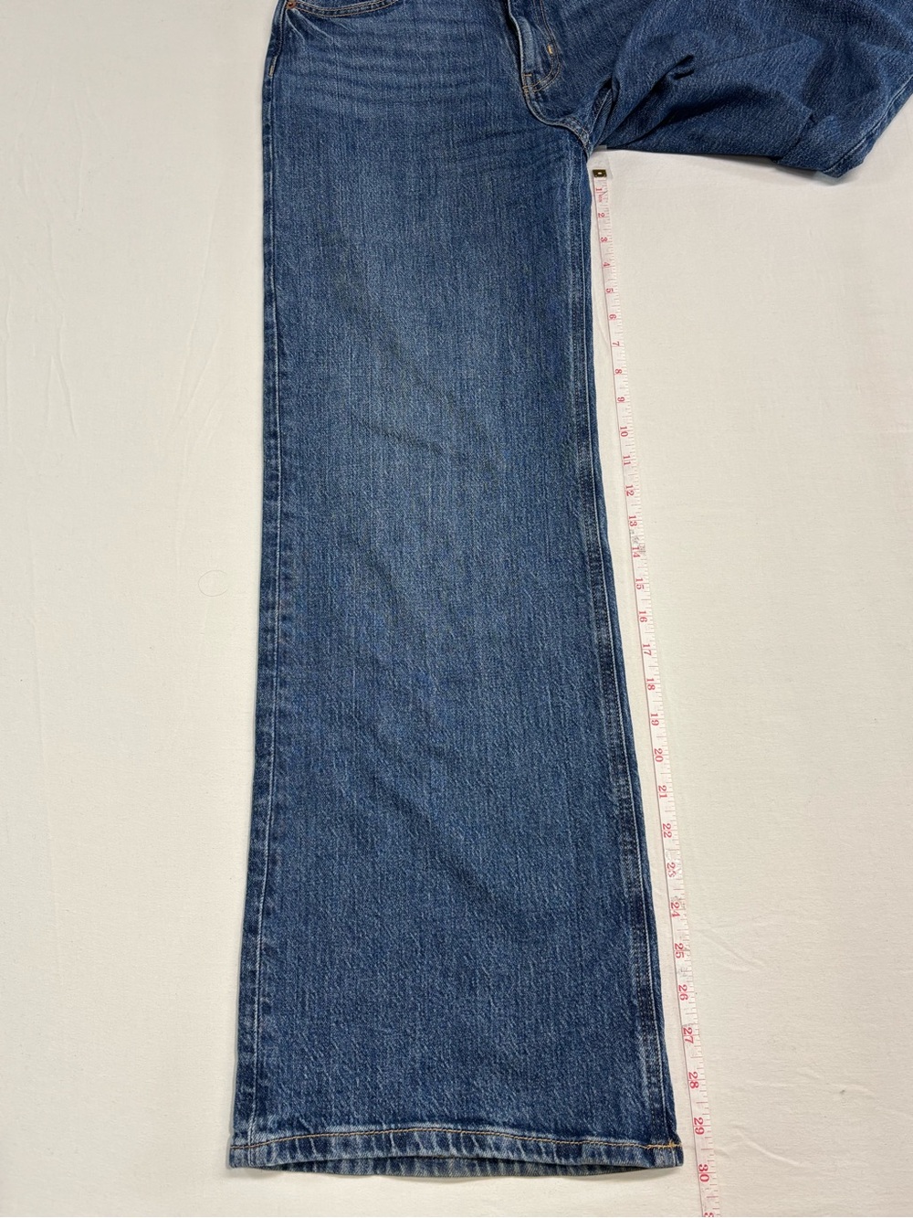 H&M Wide Leg High Waist Jeans Medium Blue Wash Size 4 - 562 - Picture 3 of 5
